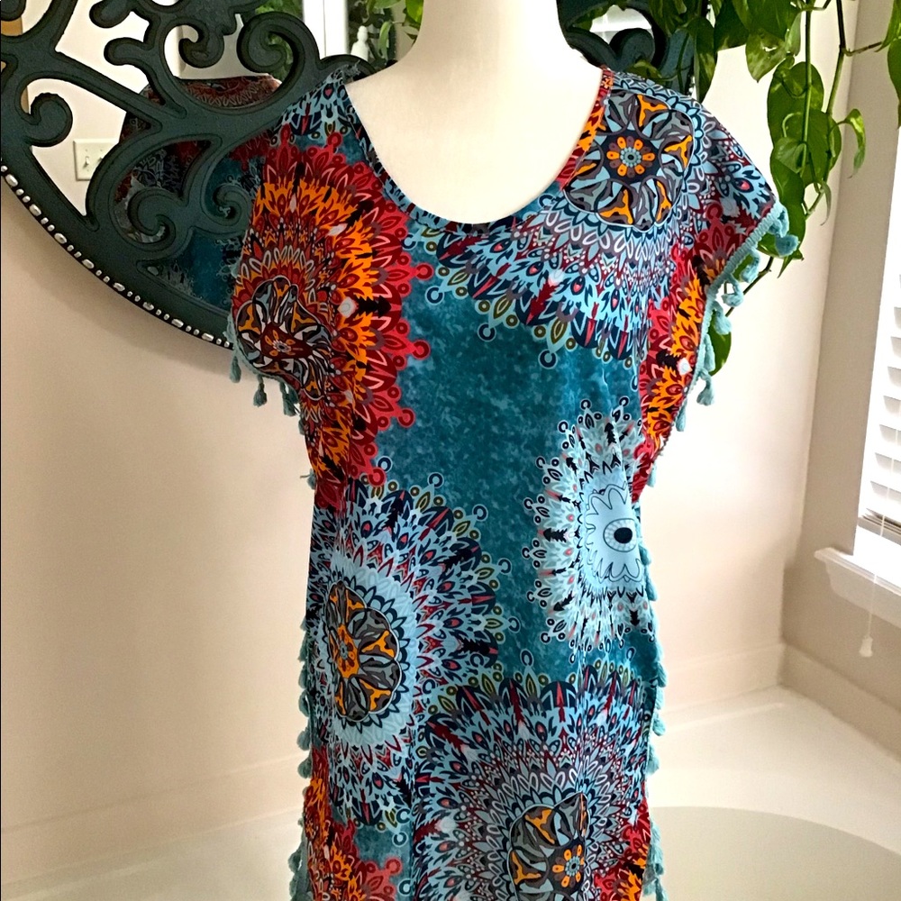 Swimsuit cover up. Bright and colorful